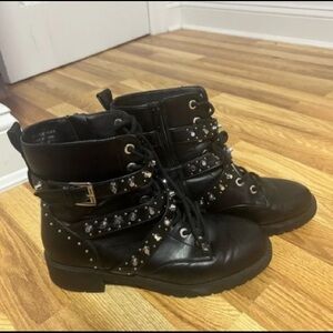 Primark Black Studded Combat Boots